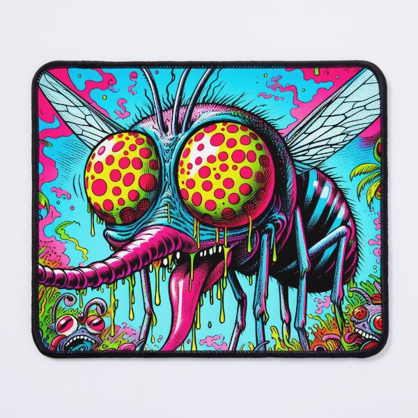 Item preview, Trippy Weird Psychedelic Mosquito Monster designed and sold by AIPixelMaster.