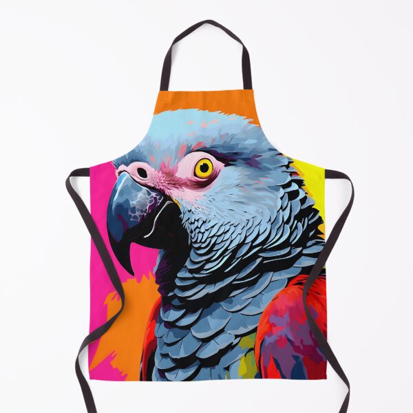 Item preview, Grey Parrot portrait art. animal colorful. Animal throw pillow. designed and sold by formform.