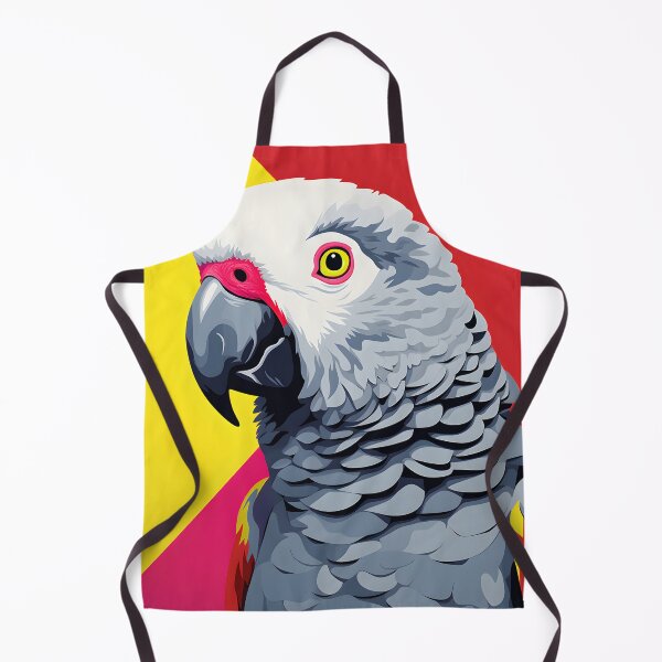Item preview, Grey Parrot portrait art. animal colorful. Animal throw pillow. designed and sold by formform.
