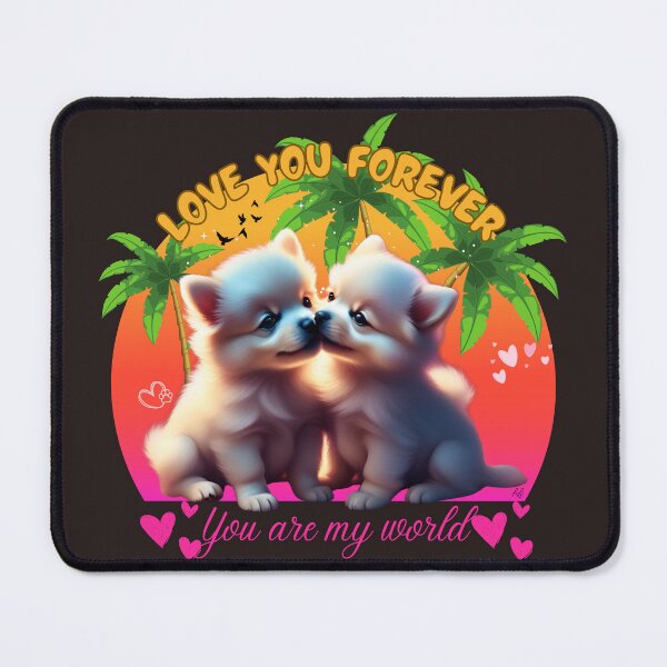Item preview, Cute puppies in love and quote - you are my world designed and sold by All-About-Life.