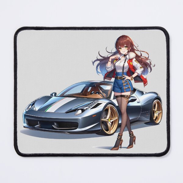 Item preview, Modern Italian Car Anime Girl designed and sold by BitterSilver.