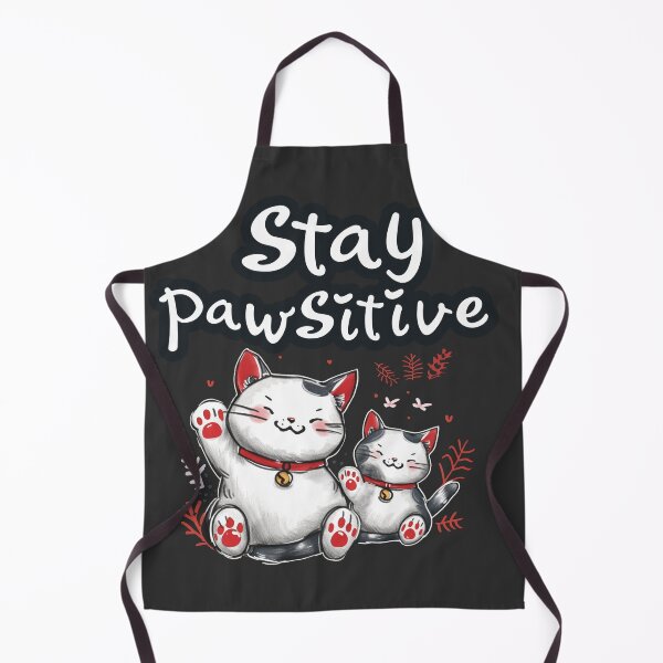 Item preview, Maneki Neko Stay Pawsitive, Cat Lovers, Cat Meme, High Paw, High Five, Motivational, Silly Cat designed and sold by PrintShangri-La.