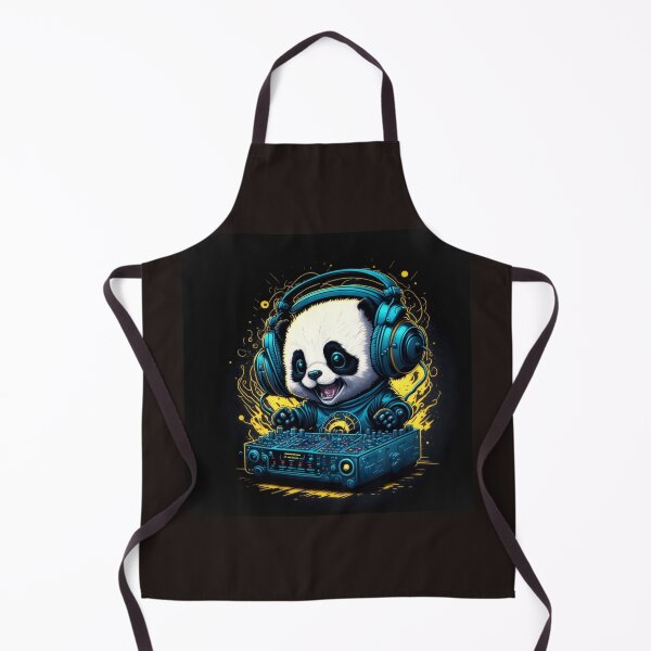 Item preview, DJ Panda with neon glow and mixer/ CDJ. designed and sold by Grin.