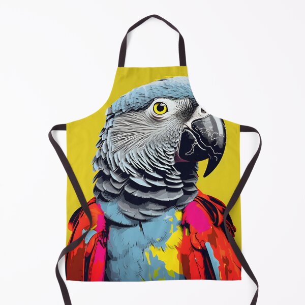 Item preview, Grey Parrot portrait art. animal colorful. Animal throw pillow. designed and sold by formform.
