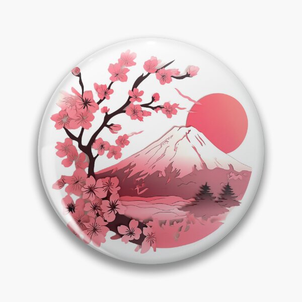 Artikelvorschau, Sakura-Berg-Fuji-Landschaft entworfen und verkauft von branmandesigns.