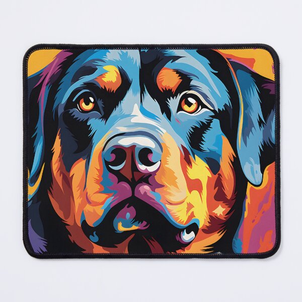 Item preview, rottweiler dog portrait art. animal colorful. Animal throw pillow.  designed and sold by formform.