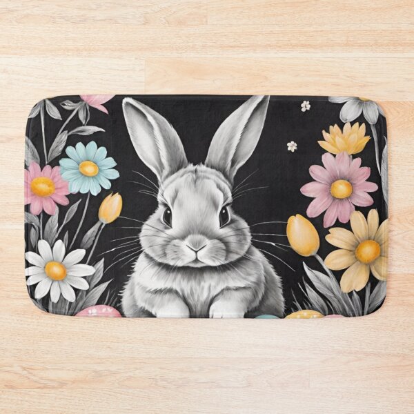 Item preview, Happy Easter - Easter bunny, Easter eggs and flowers V52 designed and sold by DreamingAwake1.