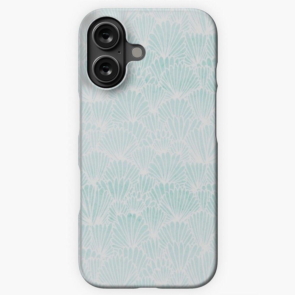 Mint Seashell Design iPhone Case