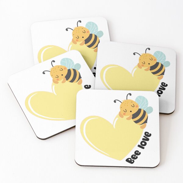Item preview, Bee love yellow heart designed and sold by coloryourwings.