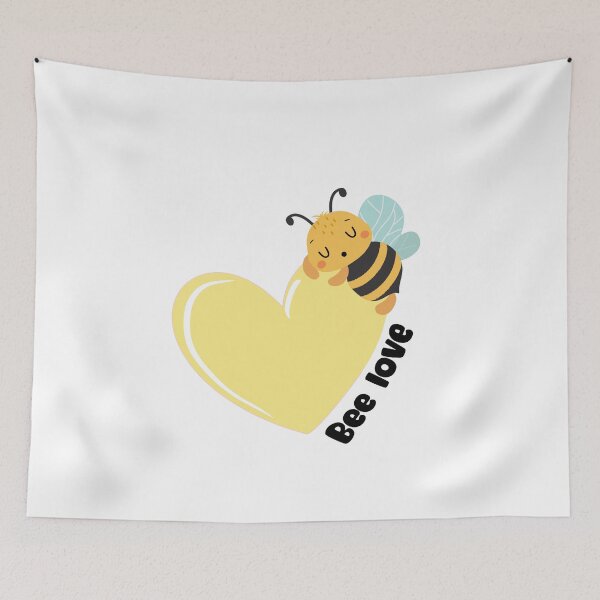 Item preview, Bee love yellow heart designed and sold by coloryourwings.