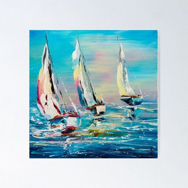 YACHTS ON THE WIND Poster