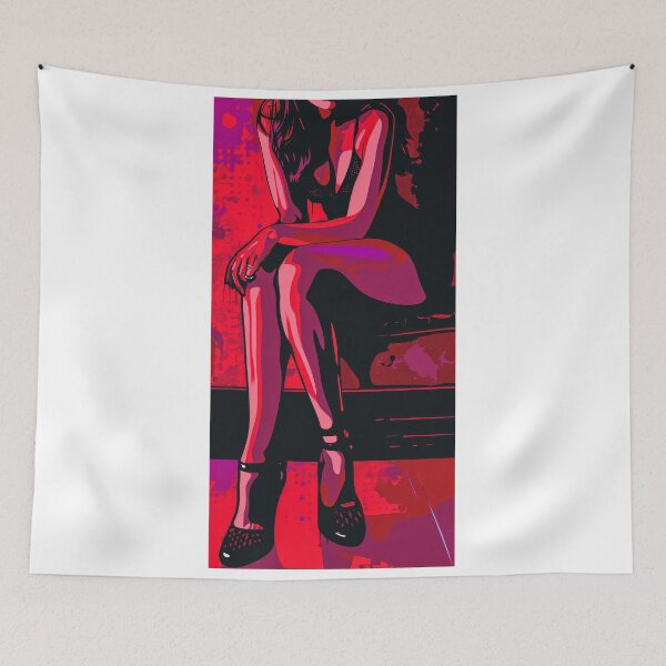 Item preview, Vintage pop art of a sexy woman with a modern twist designed and sold by JuanmaLW.