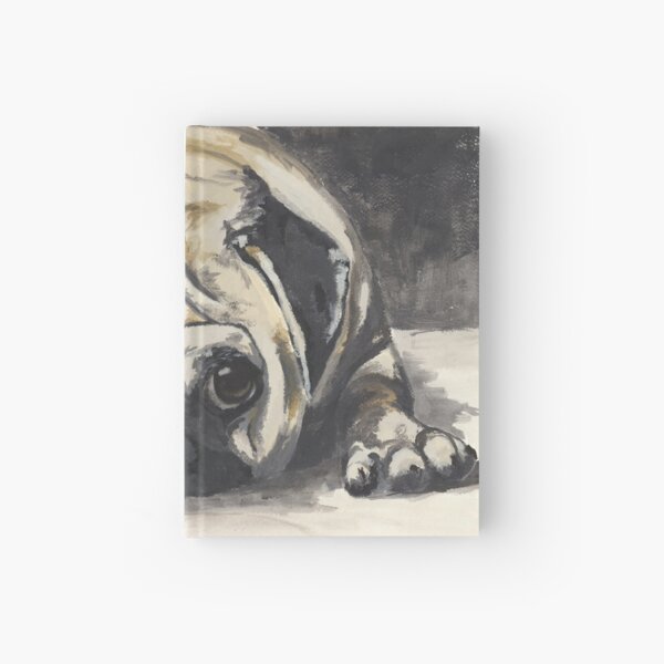 Sleepy Pug Hardcover Journal