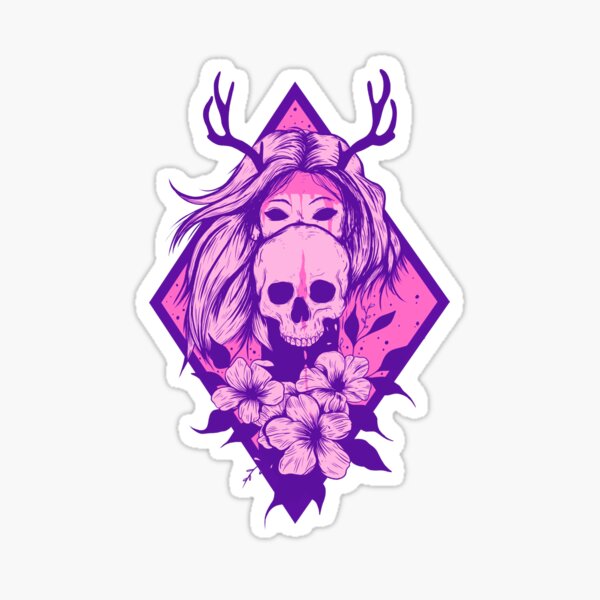 Item preview, skull girl designed and sold by Jess.a.creates.