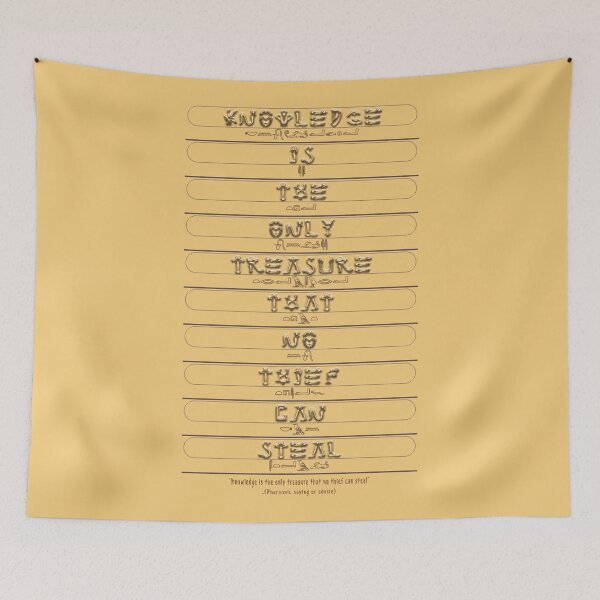 Item preview,  "Knowledge is the only treasure that no thief can steal" .. Pharaonic saying or advice designed and sold by ShabayekShop.