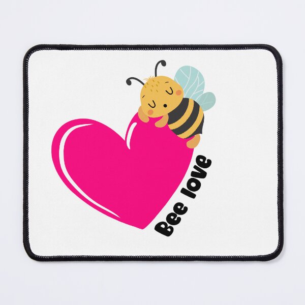 Item preview, Bee love vibrant pink heart designed and sold by coloryourwings.