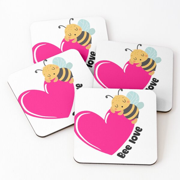 Item preview, Bee love vibrant pink heart designed and sold by coloryourwings.
