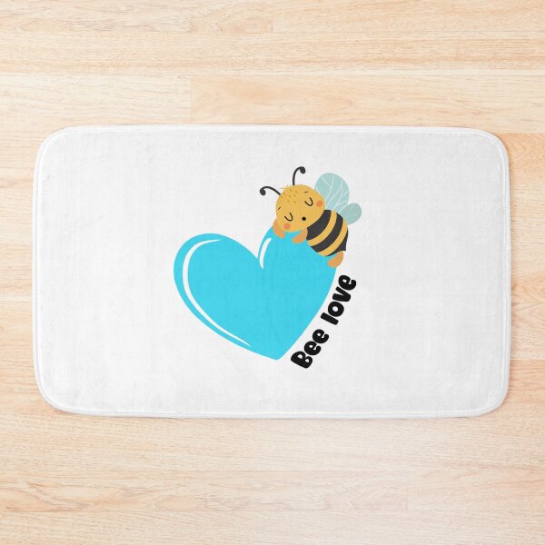 Item preview, Bee love turquoise blue heart designed and sold by coloryourwings.