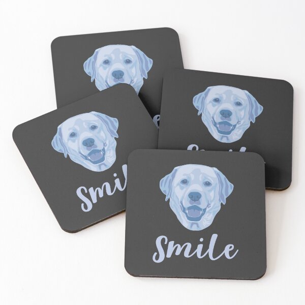 Item preview, DuFauna Blue Labrador Retriever Joyful Smile Dark Background designed and sold by DuFauna.