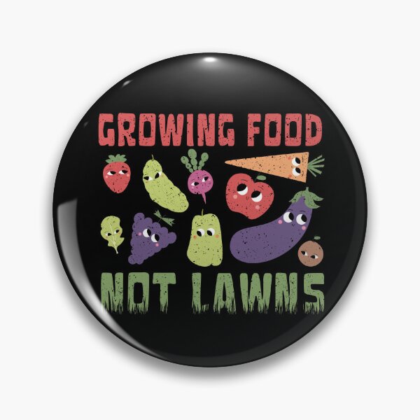 Item preview, Growing Food Not Lawns Distressed Fruit Vegetable Funny Cute Permaculture Vintage designed and sold by HelenGie.