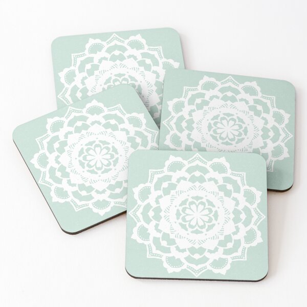 Item preview, Deva Mandala - Mint + Snow designed and sold by Irene Estelle.