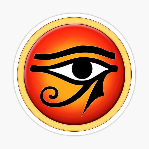 Eye Of Ra On Sun Disk Sticker