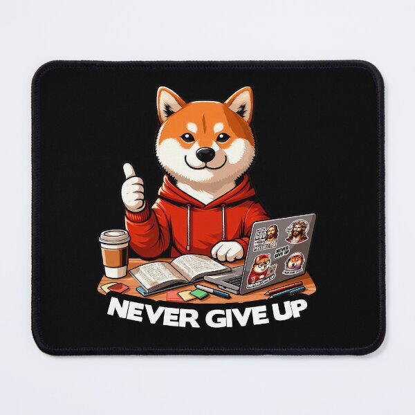 Item preview, Never Give Up Shiba Inu Dog Laptop Homework Hardworking Study Hard designed and sold by plushism.