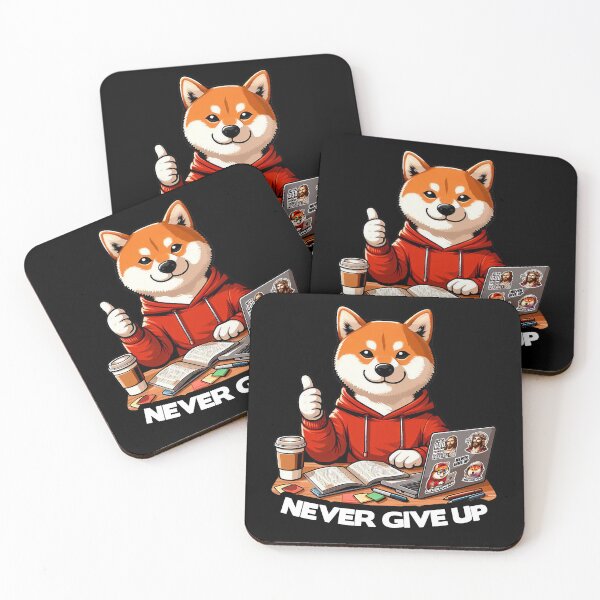 Item preview, Never Give Up Shiba Inu Dog Laptop Homework Hardworking Study Hard designed and sold by plushism.