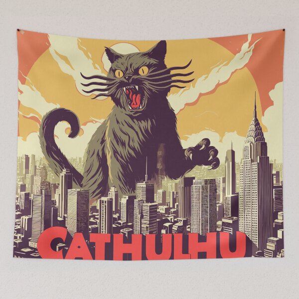 Item preview, Retro Cathulhu in New York designed and sold by TomFrontierArt.