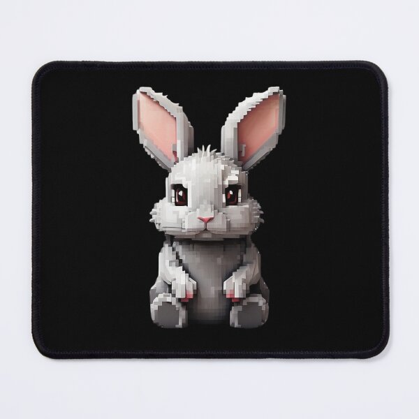 Item preview, Gray pixel rabbit designed and sold by HarriPaloma.