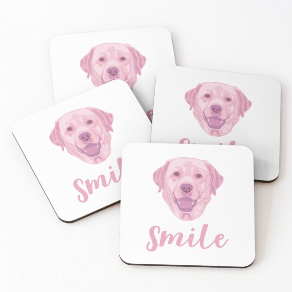 Item preview, DuFauna Pink Labrador Joyful Smile White 02-0811-01 designed and sold by DuFauna.