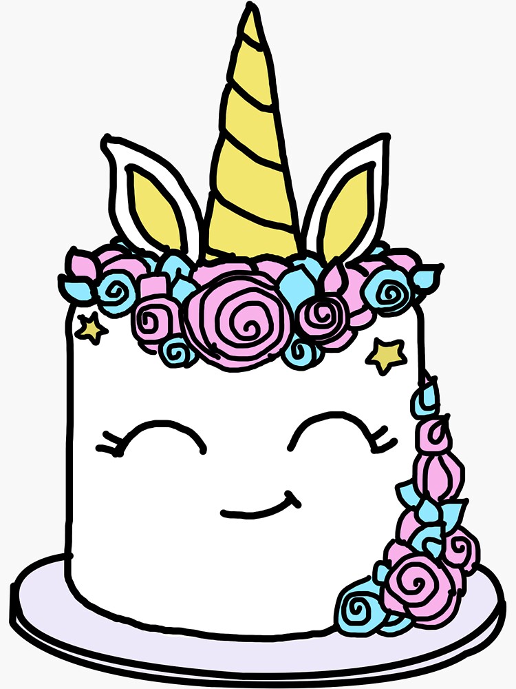 Cute Unicorn Cake Designs : Pink cake with unicorn & butterflies