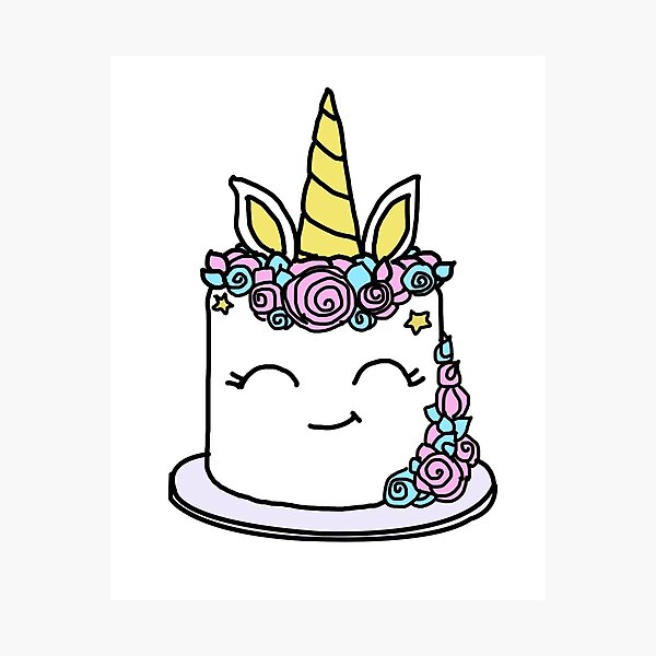 Top 79+ draw so cute unicorn cake - in.daotaonec