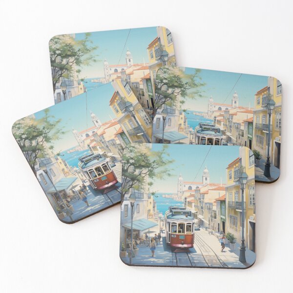 Item preview, Lisbon Portugal Tram Retro Vintage Modern Design designed and sold by VivaVibeStyle.