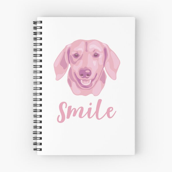 Item preview, DuFauna Pink Dachshund Joyful Smile White 02-0811-01 designed and sold by DuFauna.