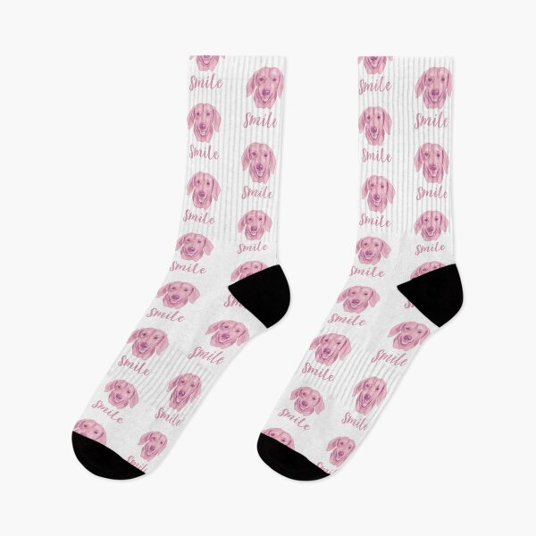 Item preview, DuFauna Pink Dachshund Joyful Smile White 02-0811-01 designed and sold by DuFauna.