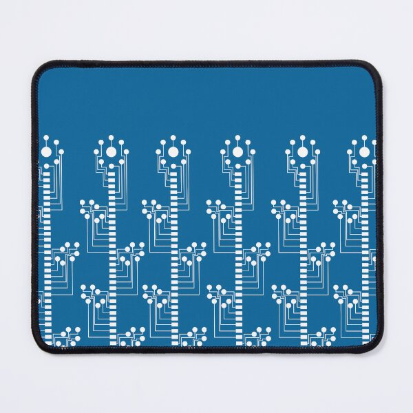 Item preview, Cyber Flowers (white/blue) designed and sold by D-Vogt-Grafik.
