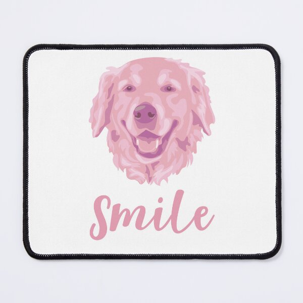Item preview, DuFauna Pink Golden Retriever Joyful Smile White 02-0811-01 designed and sold by DuFauna.