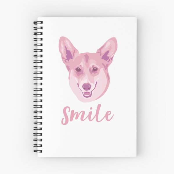 Item preview, DuFauna Pink Corgi Joyful Smile White 02-0811-01 designed and sold by DuFauna.
