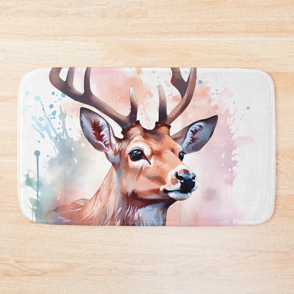 Item preview, Deer Portrait #4 - Wildlife Watercolor designed and sold by CowBonBon.