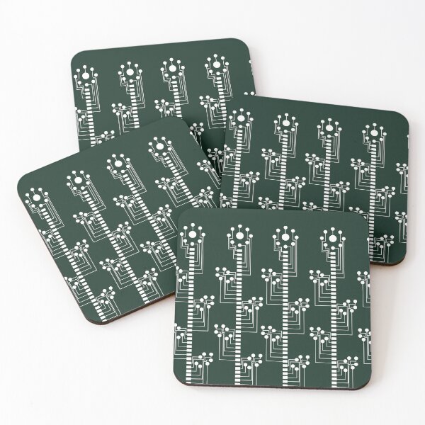Item preview, Cyber Flowers (white/green) designed and sold by D-Vogt-Grafik.