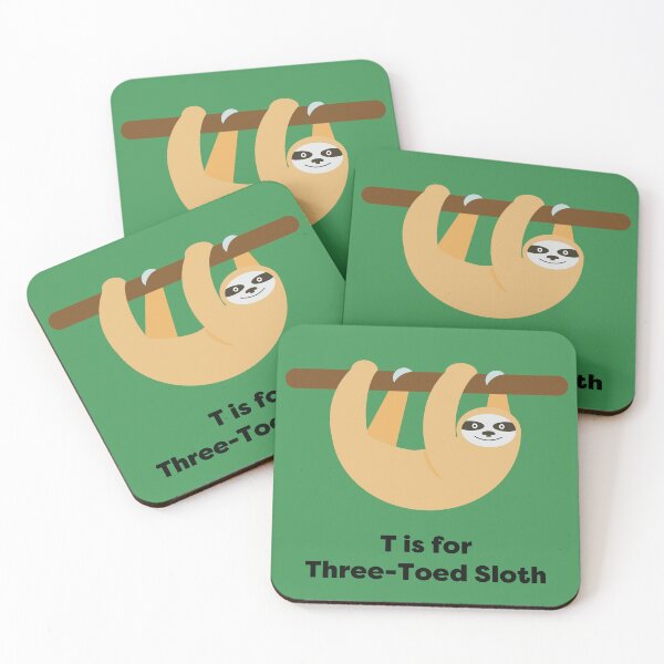 Item preview, T is for Three-Toed Sloth (The Animal Alphabet) designed and sold by Utter, Earth.