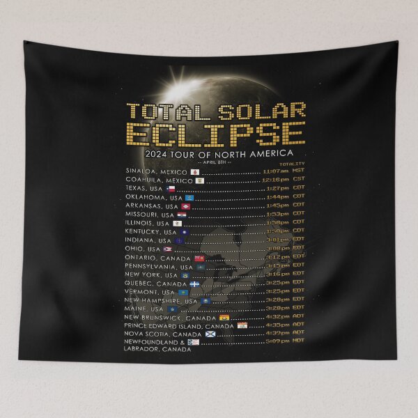 Item preview, Total Solar Eclipse April 8th 2024 Poster - Tour of North America designed and sold by Nerd Shizzle.
