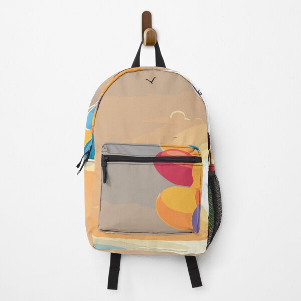 Item preview, Boy holding balloons on the beach designed and sold by Collision19.