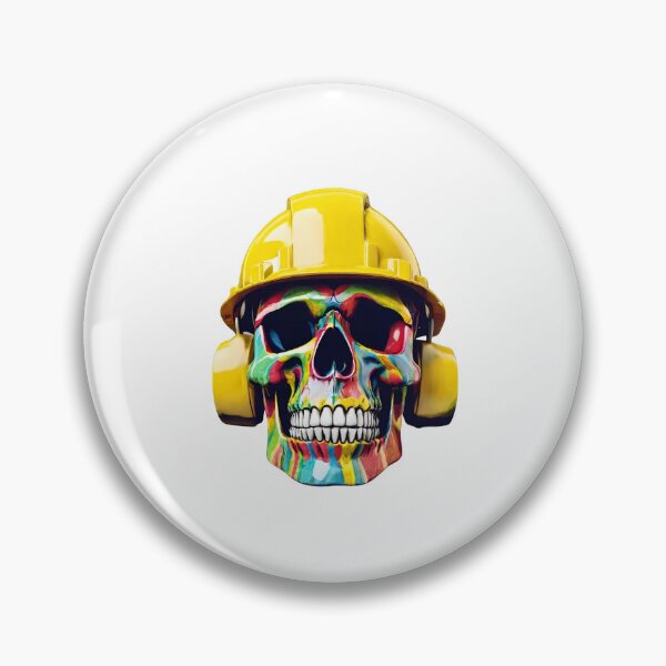 Item preview, Blue Collar Worker Colorful Skull in Hard Hat designed and sold by gillys.