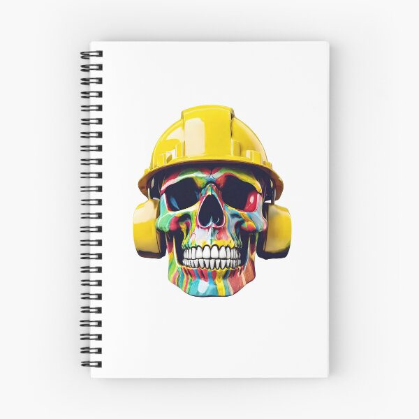 Item preview, Blue Collar Worker Colorful Skull in Hard Hat designed and sold by gillys.