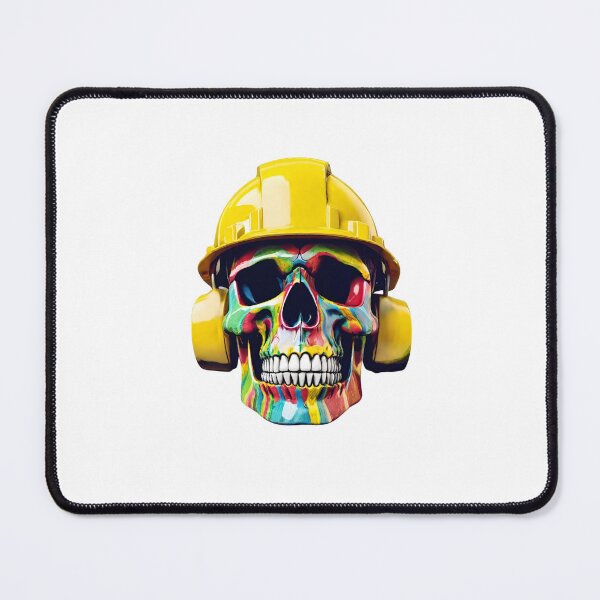Item preview, Blue Collar Worker Colorful Skull in Hard Hat designed and sold by gillys.