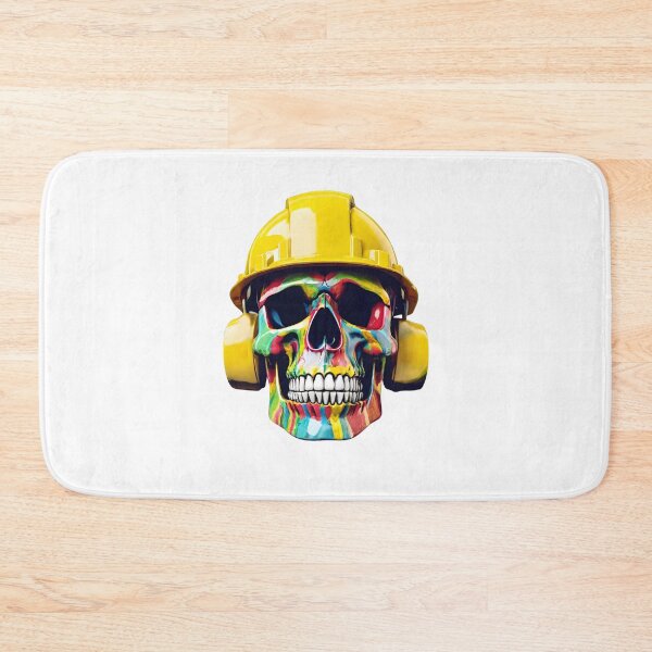 Item preview, Blue Collar Worker Colorful Skull in Hard Hat designed and sold by gillys.