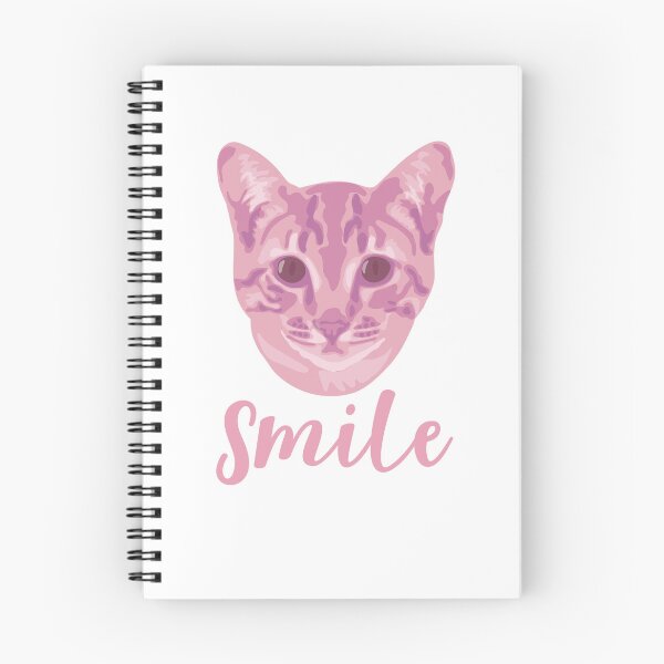 Item preview, DuFauna Pink Cat Joyful Smile White 02-0811-01 designed and sold by DuFauna.