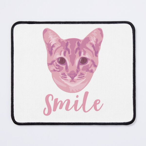 Item preview, DuFauna Pink Cat Joyful Smile White 02-0811-01 designed and sold by DuFauna.
